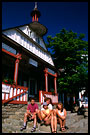 Pustevny - Jarda, Petr, Martina, Monika, June 2003 - history, Czech republic