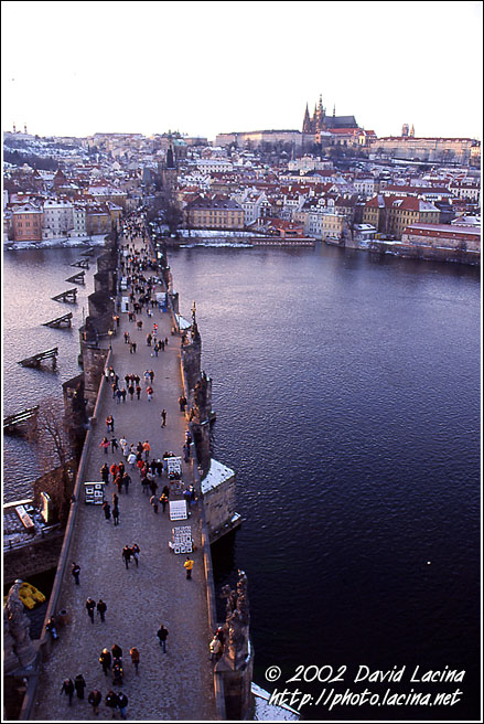 charles bridge and prague castle in background - Prague, Czech republic