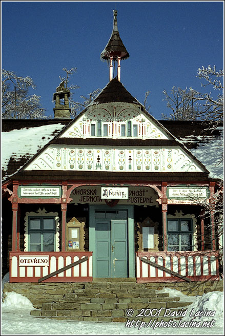 typical wooden house of pustevny - Radhošť, Czech republic