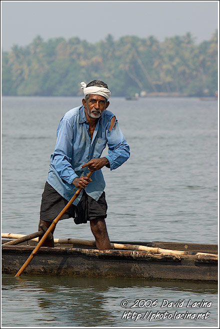 Man On A Boat - Backwaters, South India