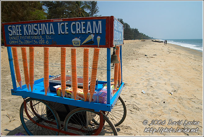 Ice Cream Stall At Cherai Beach - Cochin (Kochi), South India