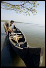 Woman And A Boat, Cochin (Kochi), South India