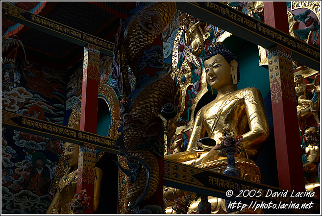 Buddha Shakyamuni the founder of buddhism - Golden Temple, Namdroling Monastery, South India