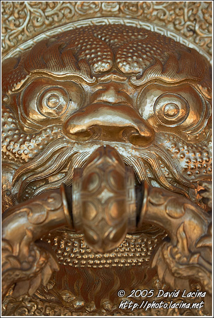 Gate Detail - Golden Temple, Namdroling Monastery, South India