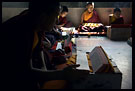 Monks in Prayer, Golden Temple, Namdroling Monastery, South India