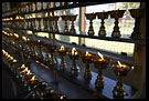 Oil lamps, Golden Temple, Namdroling Monastery, South India