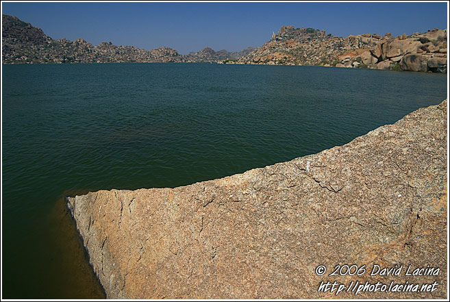 Stone In Fresh Water Lake - Hampi - Nature, South India