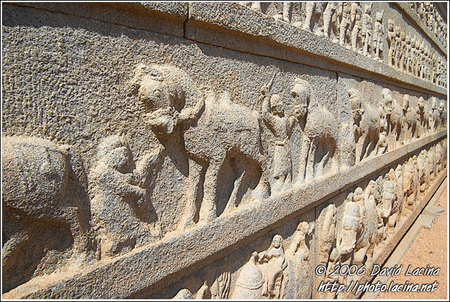 Wall Carvings, Hazara Ramachandra Temple - Hampi Historical, South India