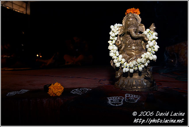 Ganesha God By Stage - Kathakali, South India