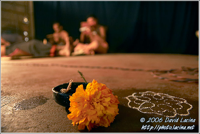 Stage Decorated With Flowers - Kathakali, South India