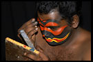 Preparing Kathakali Make-up, Kathakali, South India