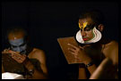 Preparing Kathakali Make-up, Kathakali, South India