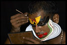 Preparing Kathakali Make-up, Kathakali, South India