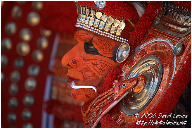 Detail Of Colorful Mask - Theyyam Ritual Dance, South India