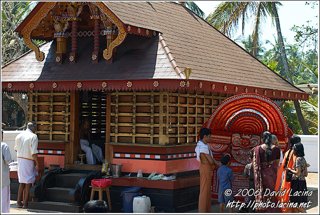 Asking For Blessing By A Shrine - Theyyam Ritual Dance, South India