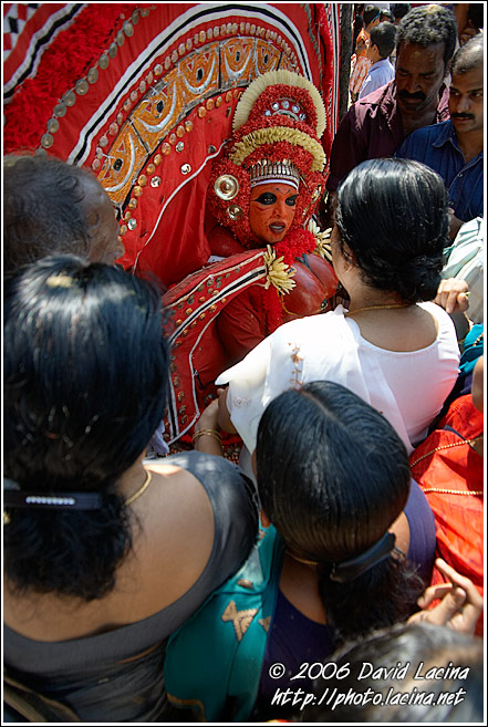 Blessing Given By Kolam - Theyyam Ritual Dance, South India
