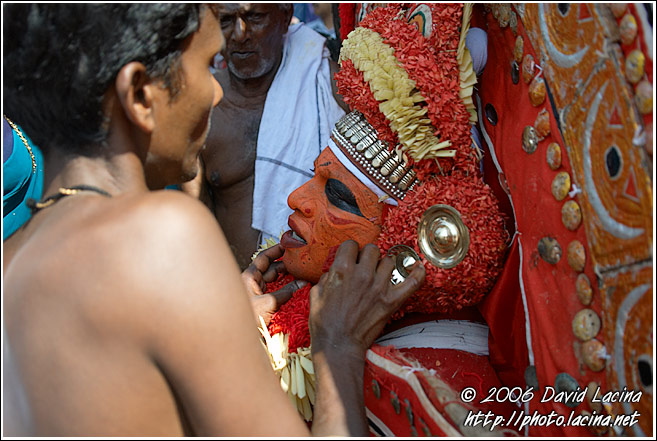 Priest Takes Care Of Kolam - Theyyam Ritual Dance, South India