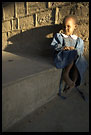 Young Girl And Sunset, Northern Part, Kenya