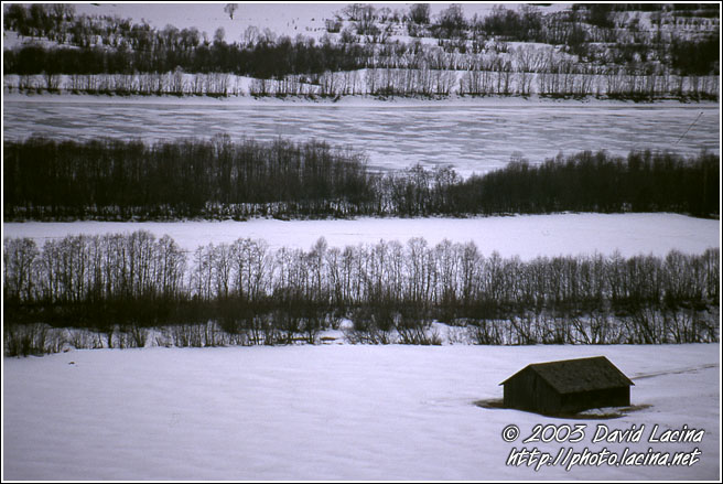house by frozen river - Best of 2003, Norway