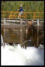 Opening The Lock Chamber, The Telemark Canal (Telemarkskanalen), Norway