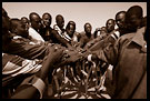 Amputee Football Team Praying, Amputee Football Team, Sierra Leone