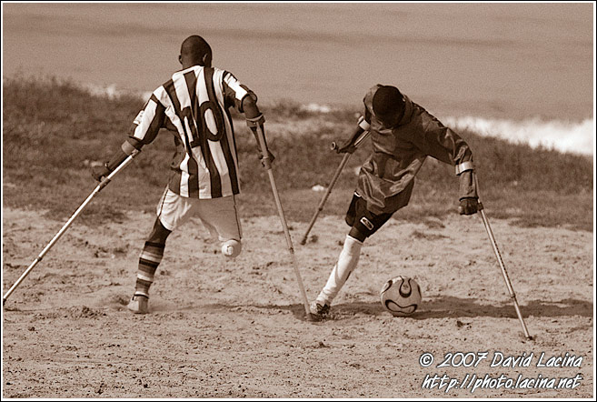 Firghting For Ball - Amputee Football Team, Sierra Leone