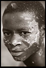 Muddy Face Of A Worker In Diamond Mines, Diamond Mines<br /><b class='black'>new</b>, Sierra Leone