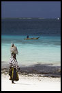 Lady On A Beach, Northern Zanzibar, Tanzania