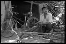 Repairing Bikes, Vietnam in B&W, Vietnam